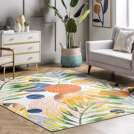 Nuloom Amelia Machine Washable Tropical Area Rug 5ft x 8ft HJAU17A-508